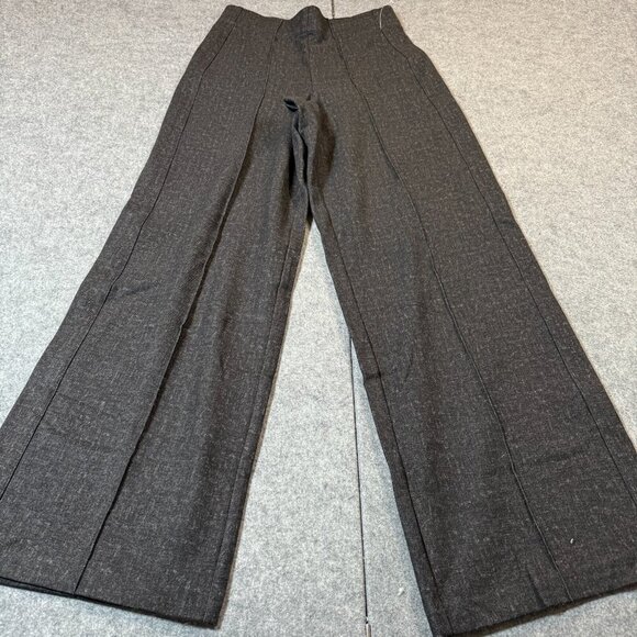 Jones & Co Pants Women Small Black Rayon Stretch Crop Wide Leg High Rise Pull On - Picture 1 of 5